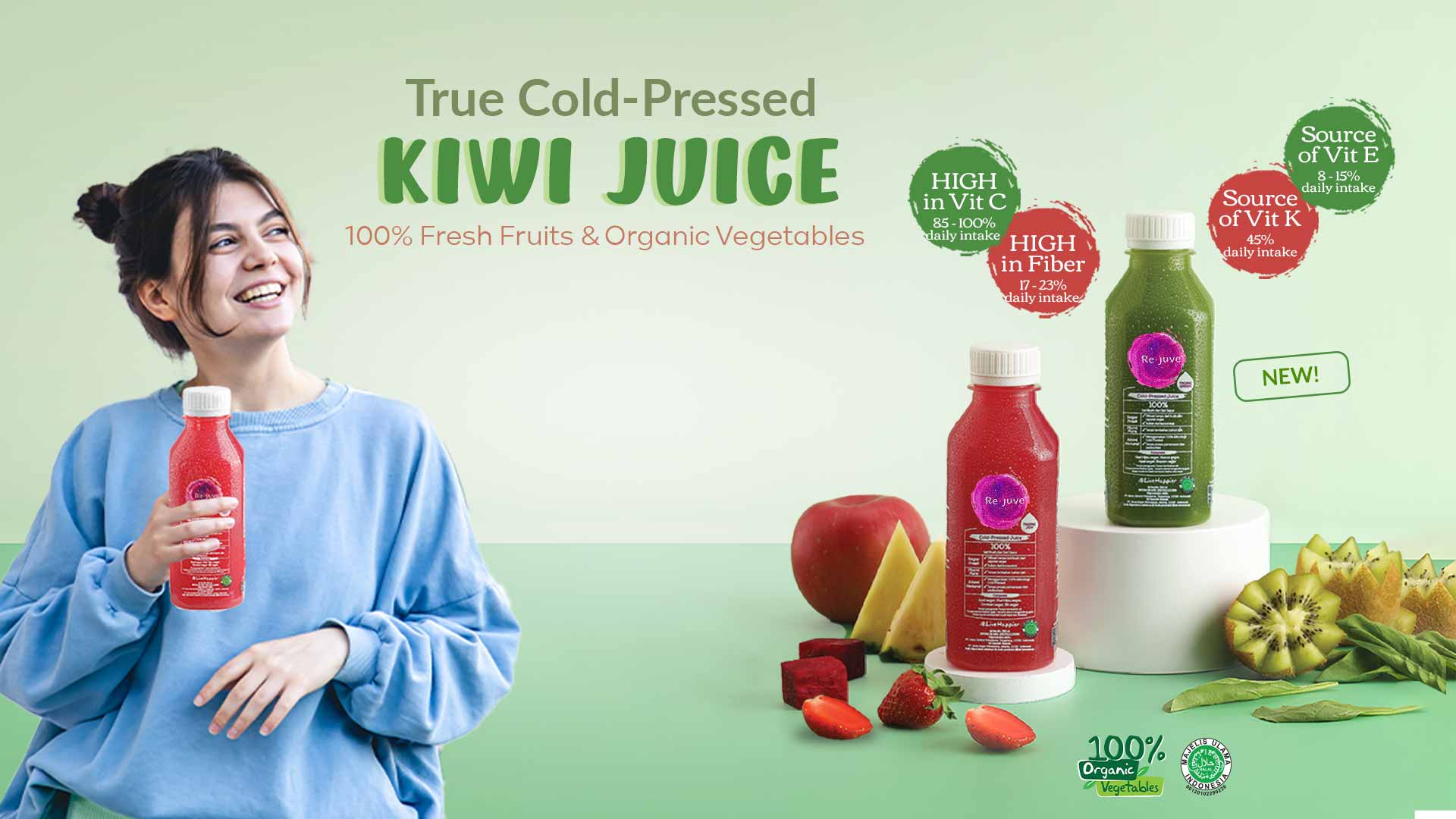 Re.juve Luncurkan Produk Terbaru True Cold Pressed Juice Kiwi Line yang Tinggi Vitamin C dan Antioksidan Alami 2